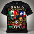 Playera Gallo de México - Corazón de Texas